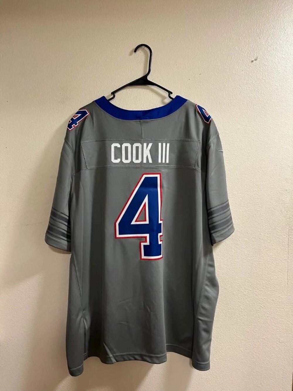 James Cook III Gray Jersey Vapor Stitched